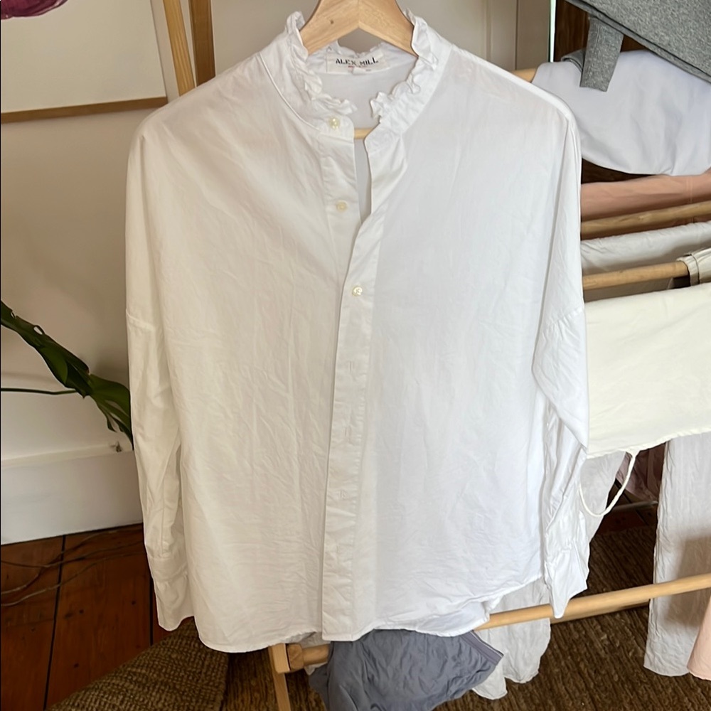Alex Mill White Casual Button Down Shirt Classic Design